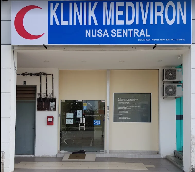 Klinik Mediviron Nusa Sentral clinic exterior in Taman Nusa Sentral, Iskandar Puteri